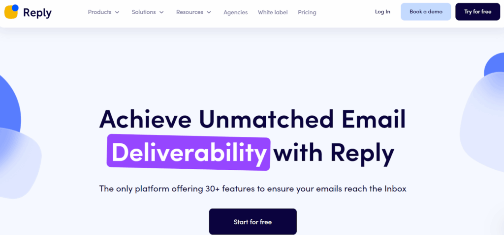 Reply.io Dashboard on Email Deliverability