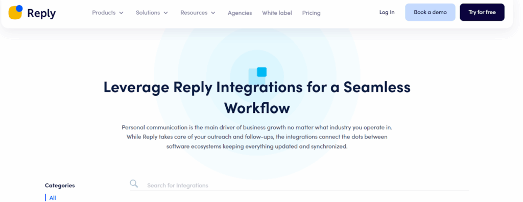 Reply.io Dashboard for Integrations