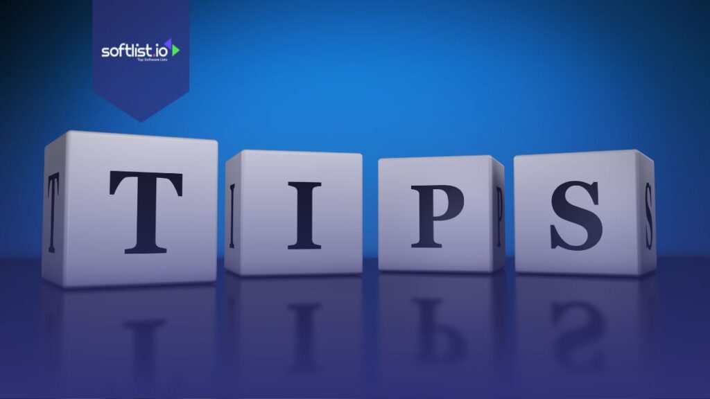 Tips word on four cubes with blue background