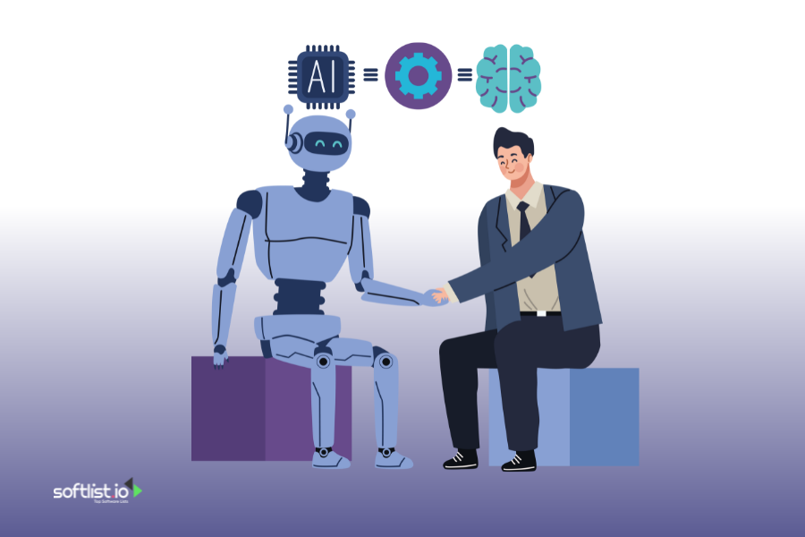 Human and robot shaking hands, symbolizing Artificial Superintelligence (ASI) in the evolution of ANI vs AGI vs ASI.