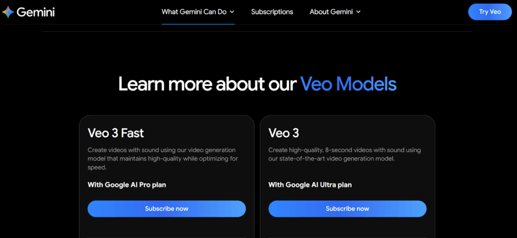 Veo 3 Pro and Ultra Features