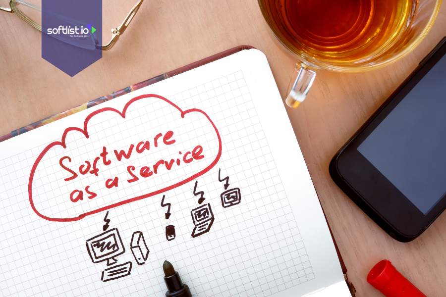 Notebook sketch illustrating Software as a Service (SaaS) concept, representing Micro-SaaS ideas.