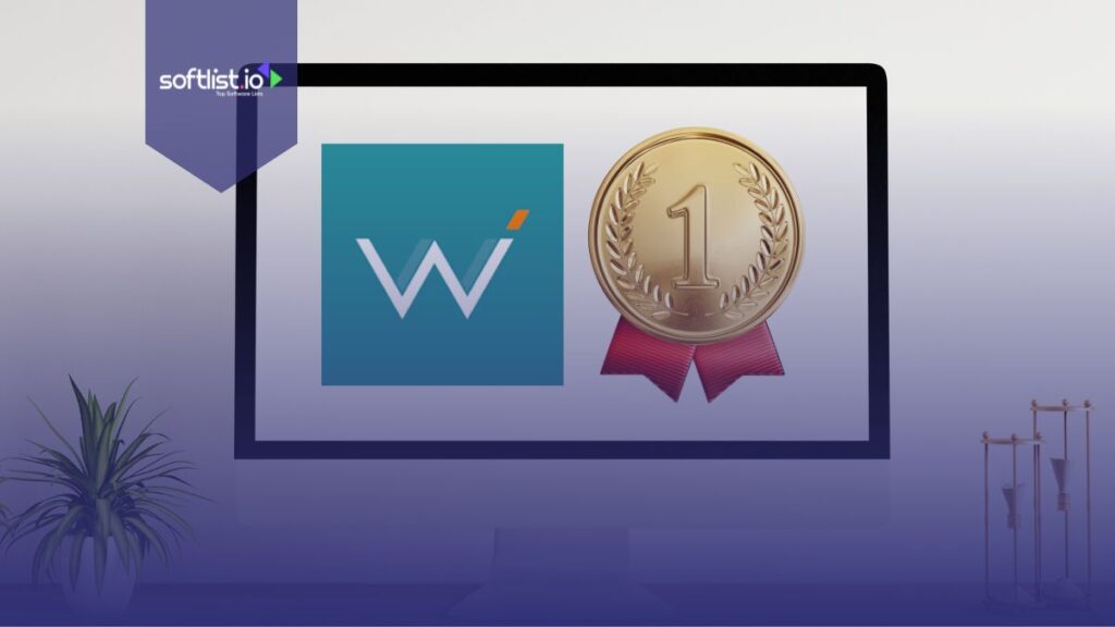 WebCEO logo and number 1 graphic on a desktop screen.