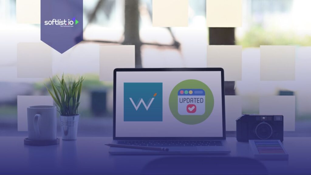 WebCEO logo and updated graphics on a desktop.