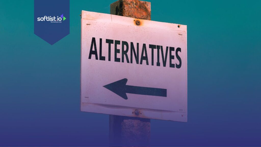 Alternatives word and arrow signpost on a clear sky background