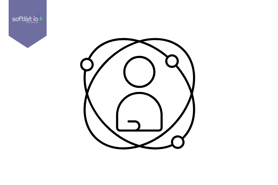 Icon of a user surrounded by orbiting lines, symbolizing enhanced user experiences with 6G technology.