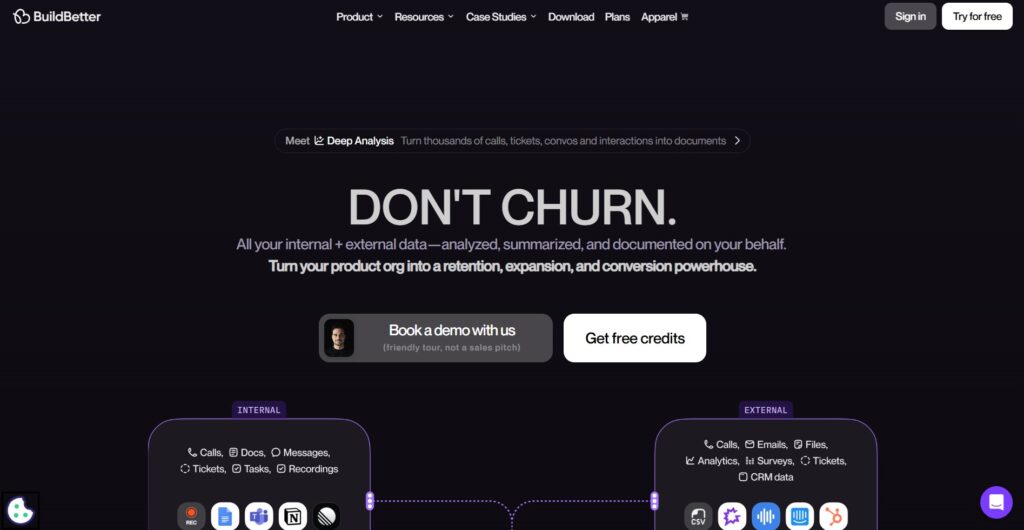 BuildBetter Ai homepage