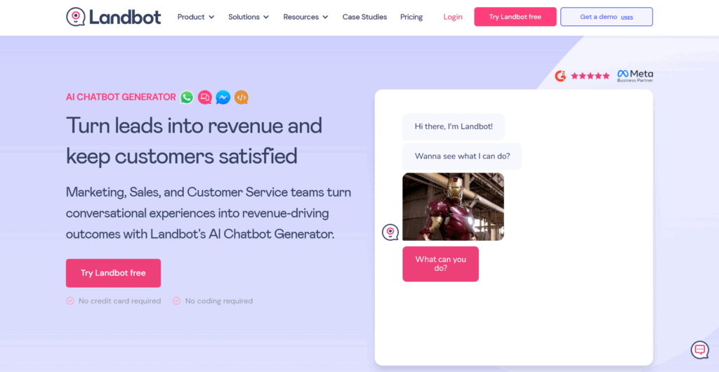 Landbot Homepage