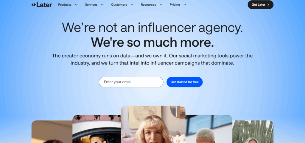 Later homepage