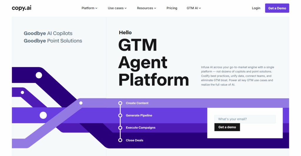 Copy.ai homepage