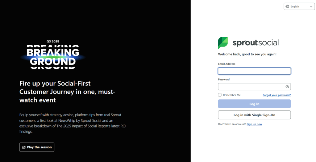 Sprout Social homepage