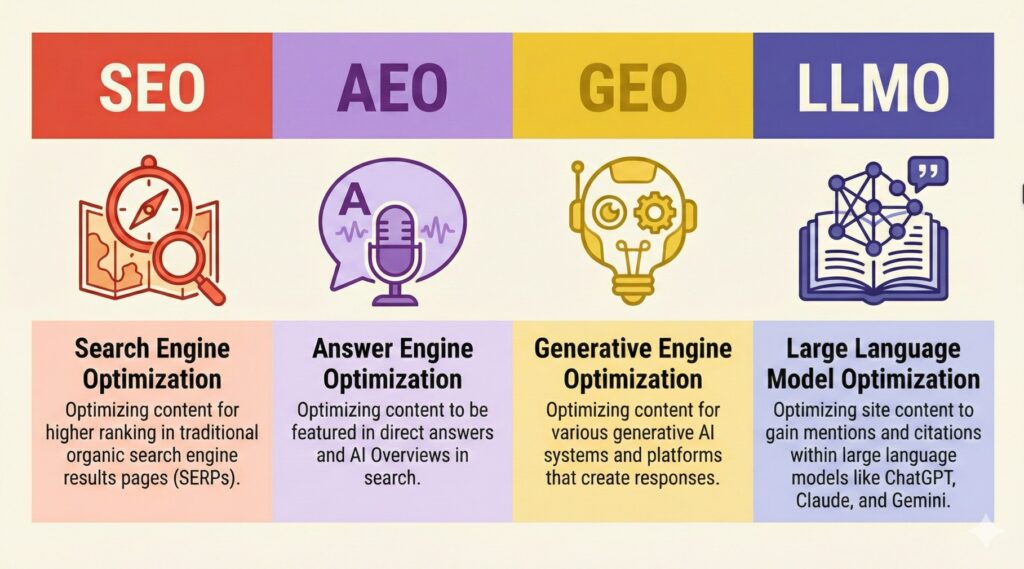 Inside GEO, AEO, LLMO