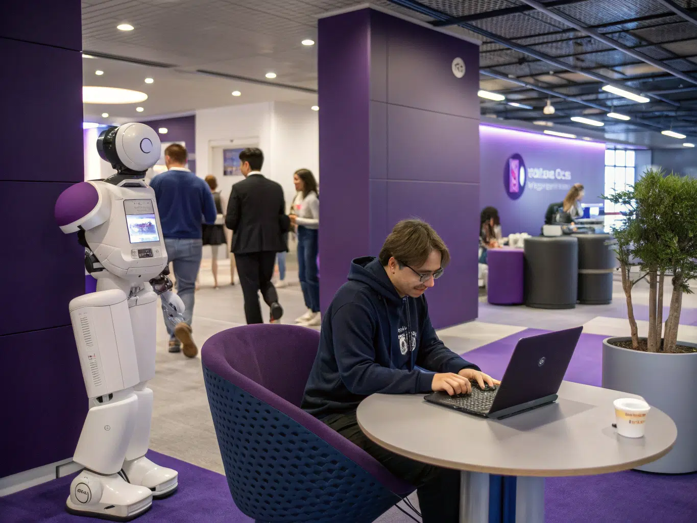 Marketer optimizing campaigns with Semrush Advertising Toolkit in modern office.