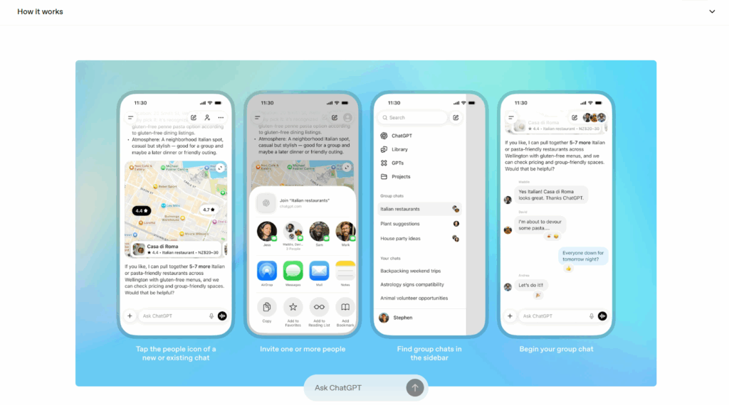 ChatGPT Group Chats Homepage 3