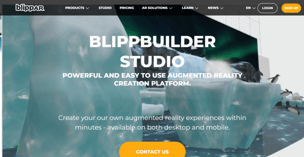 Blippbuilder Studio homepage