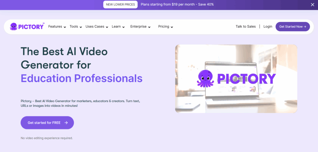 Pictory Homepage