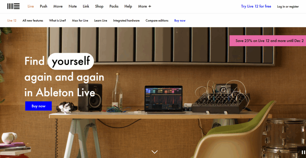 Ableton Live 12 Homepage