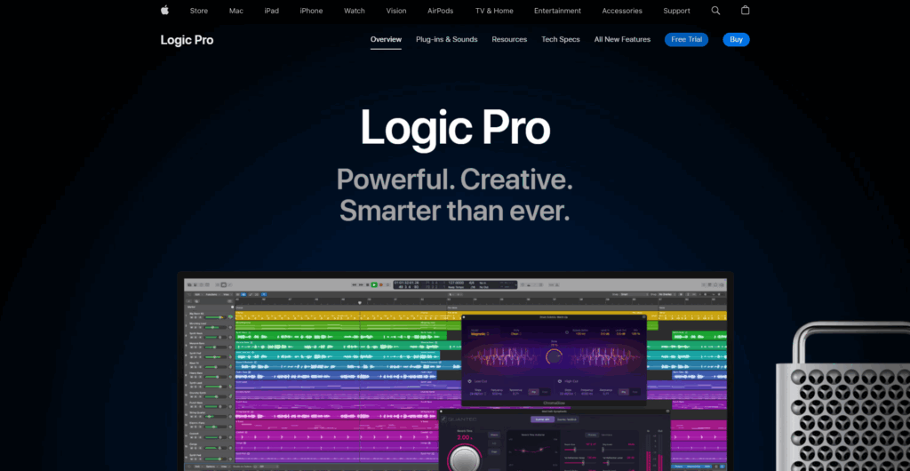 Logic Pro 11 Homepage
