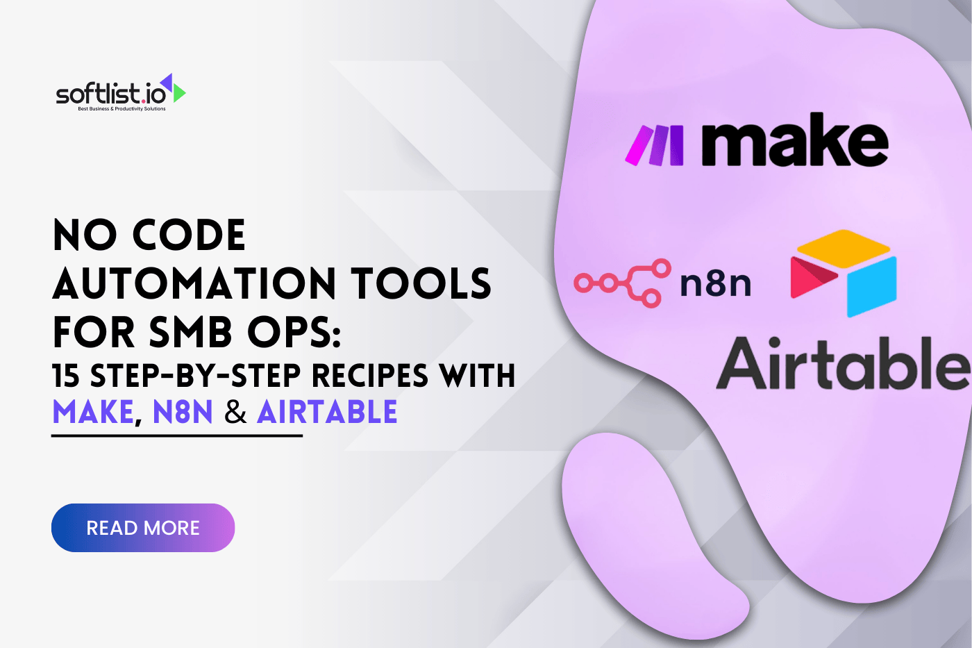 No Code Automation Tools for SMB Ops: 15 Step-By-Step Recipes with Make, n8n & Airtable