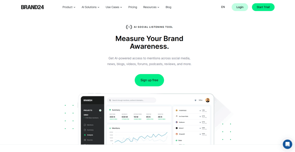 Brand24 homepage