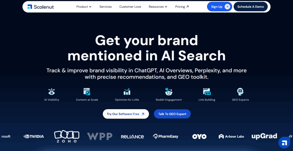 Scalenut homepage