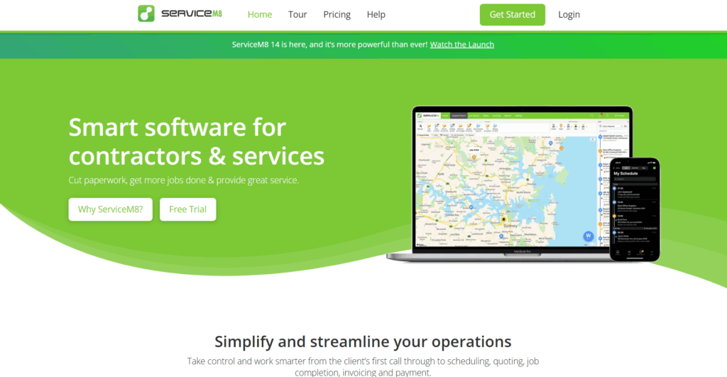 ServiceM8 Homepage