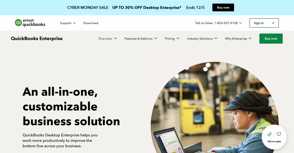 Quickbooks Desktop Enterprise Homepage