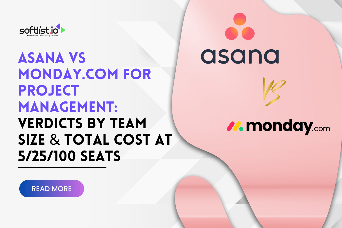 Asana vs Monday.com for Project Management Verdicts by Team Size & Total Cost at 525100 Seats