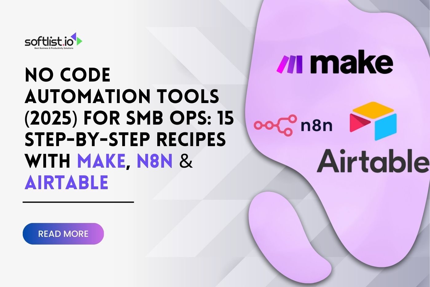 No Code Automation Tools (2025) for SMB Ops 15 Step-By-Step Recipes with Make, n8n & Airtable
