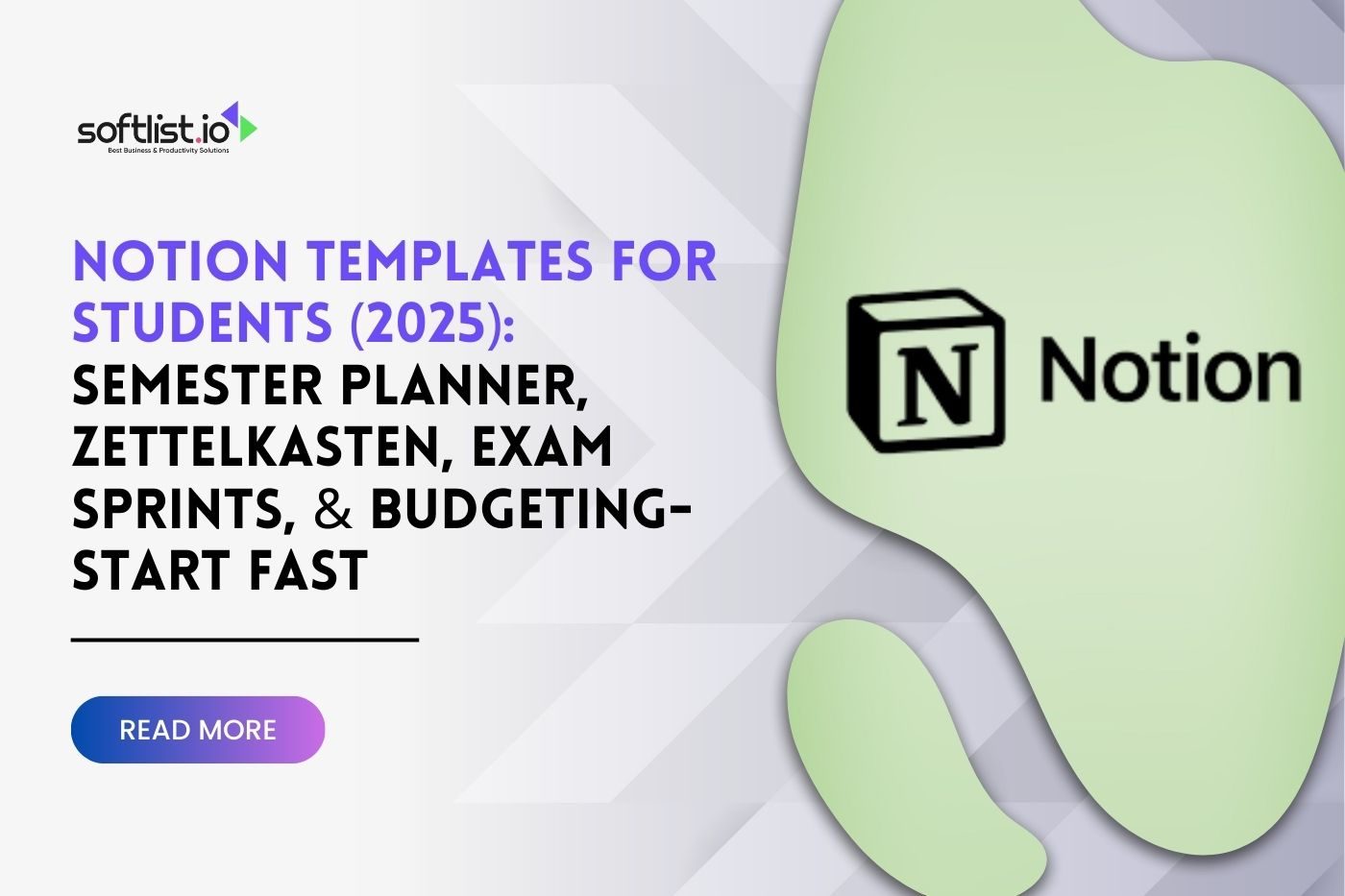 Notion Templates for Students (2025) Semester Planner, Zettelkasten, Exam Sprints & Budgeting—Start Fast